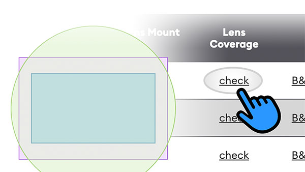 Links to the Lens Coverage Tool in Lens Database