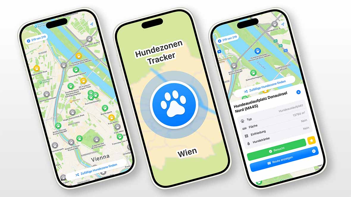 Hundezonen Tracker on mobile and desktop devices
